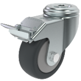 CAS 3_ _ _ - Swivel Castor with Bolt Hole Fitting and Brake